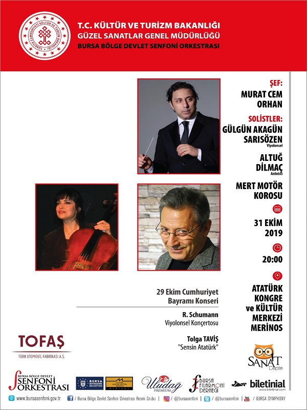 Bursa Bölge Devlet Senfoni Orkestrası 31 Ekim Konser